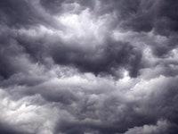 Beach with stormy sky